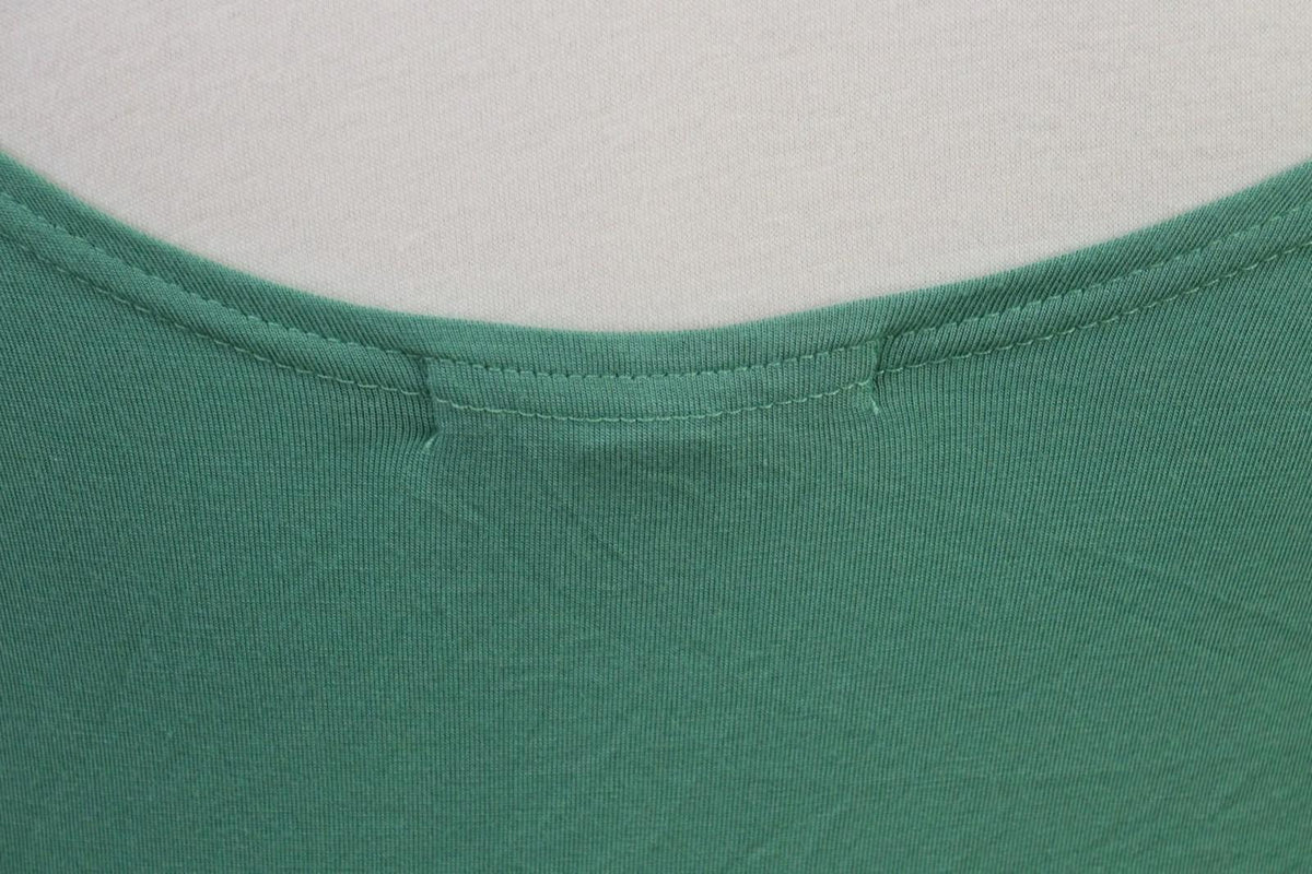 GUDRUN SJODEN Green Classic Scoop Neck Wide Strap Sleeveless Sheath Strap – Size L