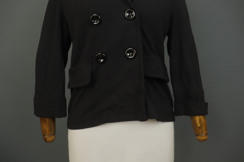MARIMEKKO Ritva Falla Black Formal Notch Lapel Double Breasted Blazer Jacket S/M