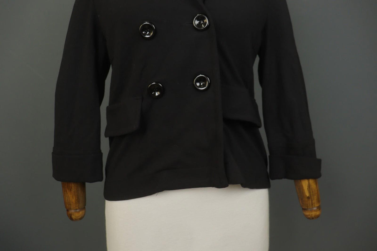 MARIMEKKO Ritva Falla Black Formal Notch Lapel Double Breasted Blazer Jacket S/M
