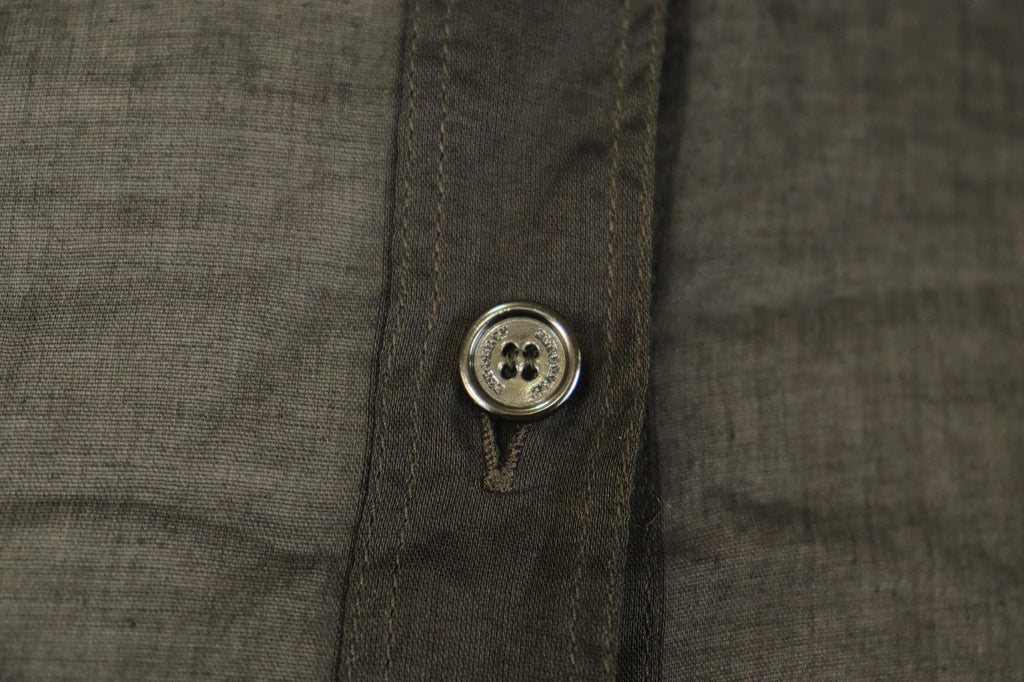BURBERRY LONDON Brown Slim Fit Short Sleeve Collared Button-Up Shirt Top – Size 38