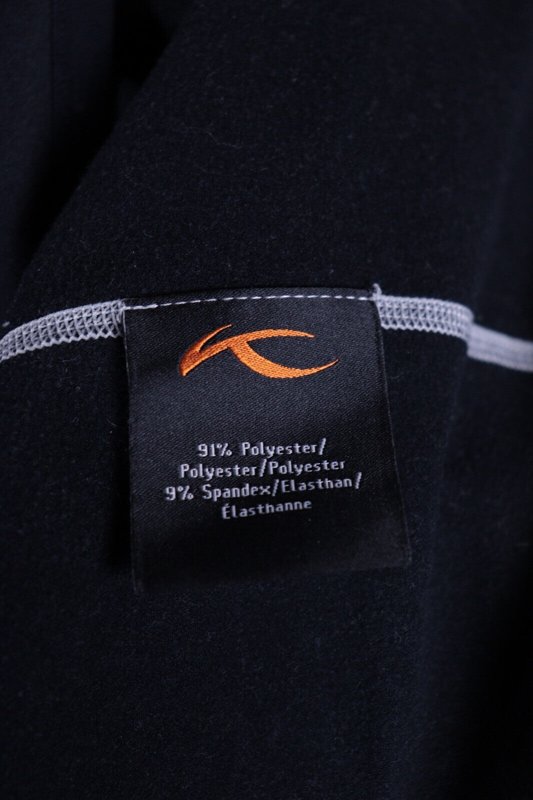 KJUS Black Fleece Pullover Activewear Outdoor Ski Fleece Base Layer 42 / XL