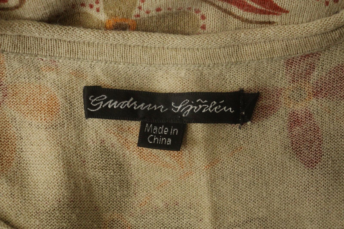 GUDRUN SJODEN Multicolor Floral Print Round Neck Sleeveless Tank Dress – Size M