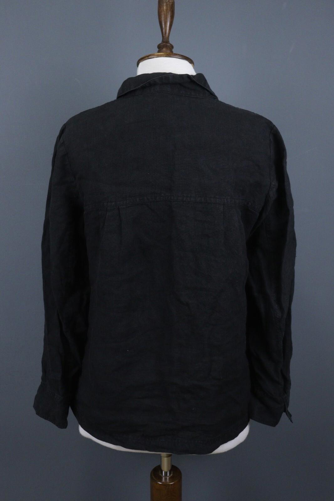 GUDRUN SJODEN Black Long Sleeve Casual Button Up Shirt – Size S