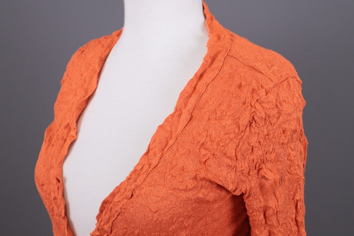 Aventures des Toiles Orange Button Down Long Sleeve Blouse Shirt – Size 38 / S