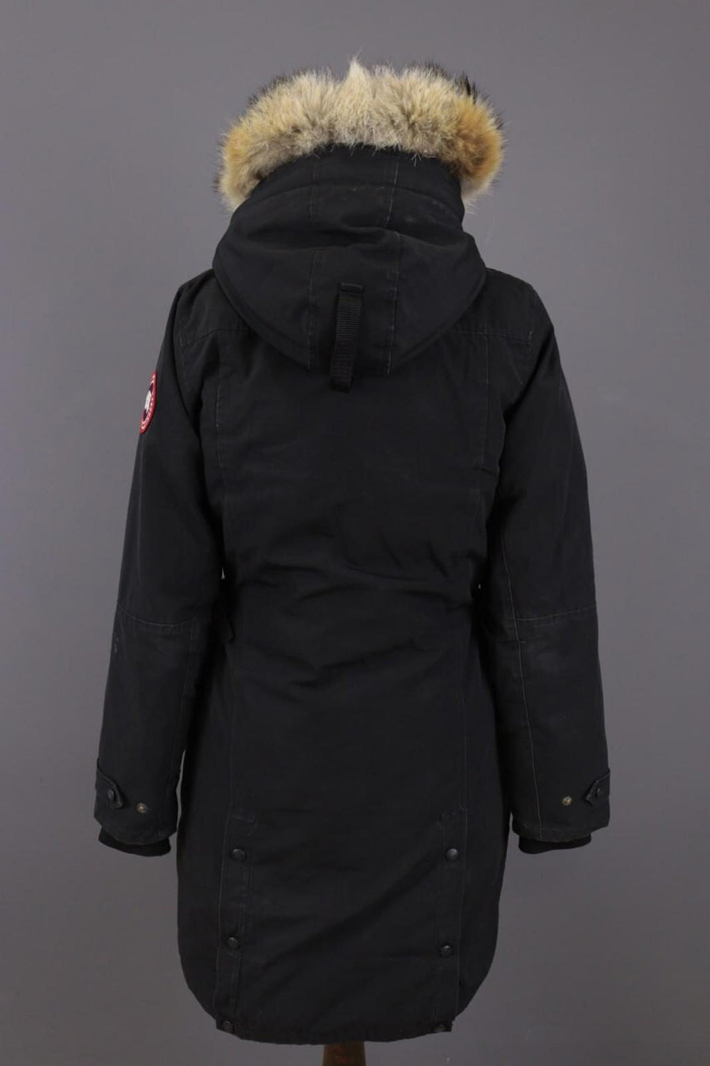 Canada Goose Black Multipockets Fur Down Cargo Hooded Jacket – Size S