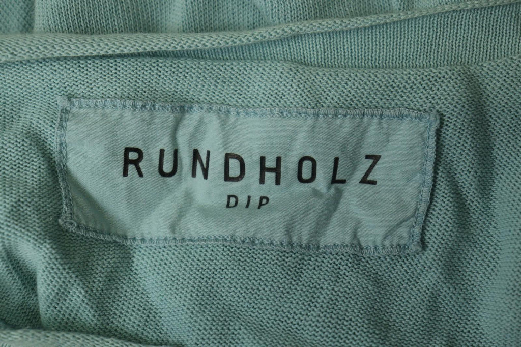RUNDHOLZ DIP Green 100% Cotton Round Neck Long Sleeve Pullover Cropped Top OS