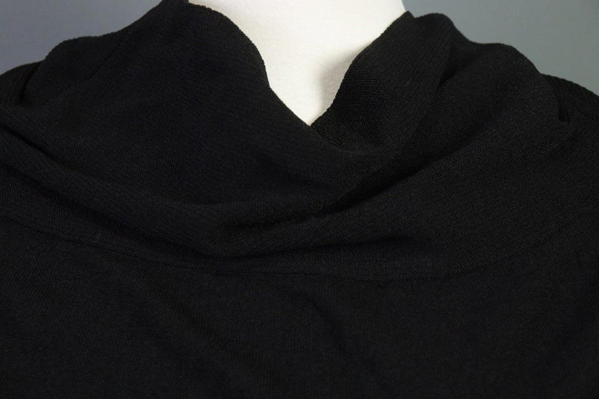 SARAH PACINI Black Cowl Neck Sleeveless Party Cocktail Bodycon Dress – Size M/L