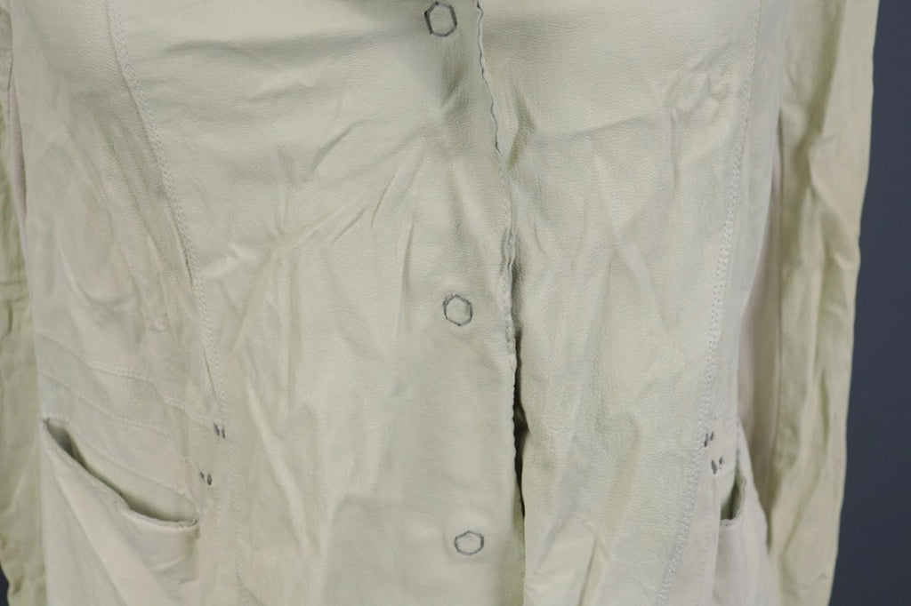 TRANSIT PAR-SUCH Beige 100%Cotton Long Sleeve Snap Front Drawstring Jacket Sz 2