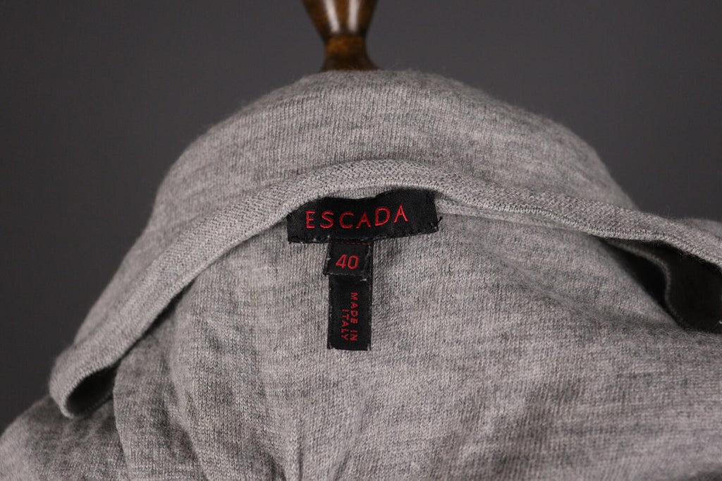 ESCADA Gray Wool Silk Cashmere Long Sleeve Top Shirt – Size 40