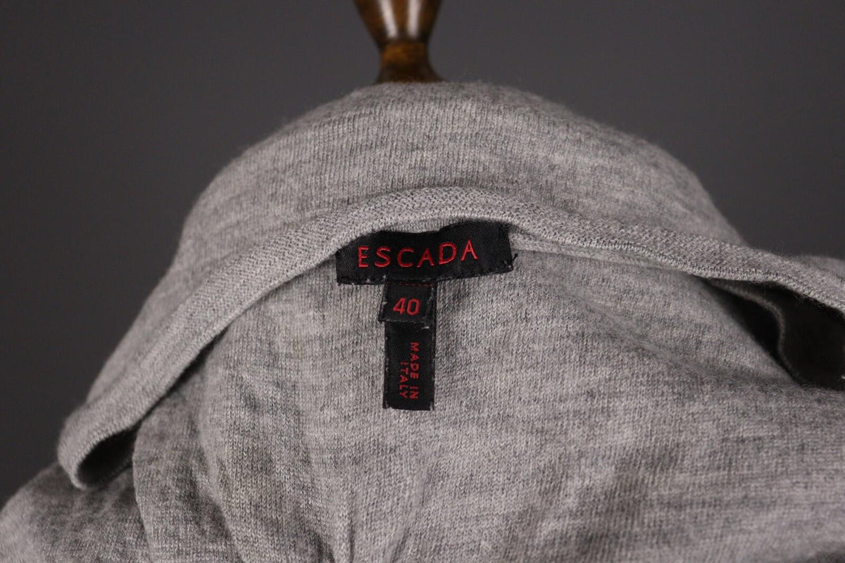 ESCADA Gray Wool Silk Cashmere Long Sleeve Top Shirt – Size 40