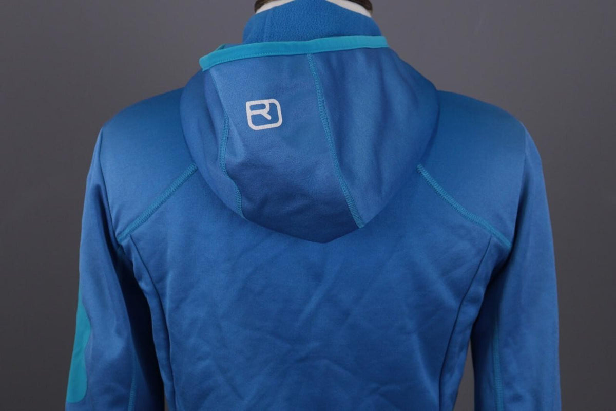 ORTOVOX Merino Wool Blue Full Zip Hooded Fleece Hiking Track Jacket – Size S
