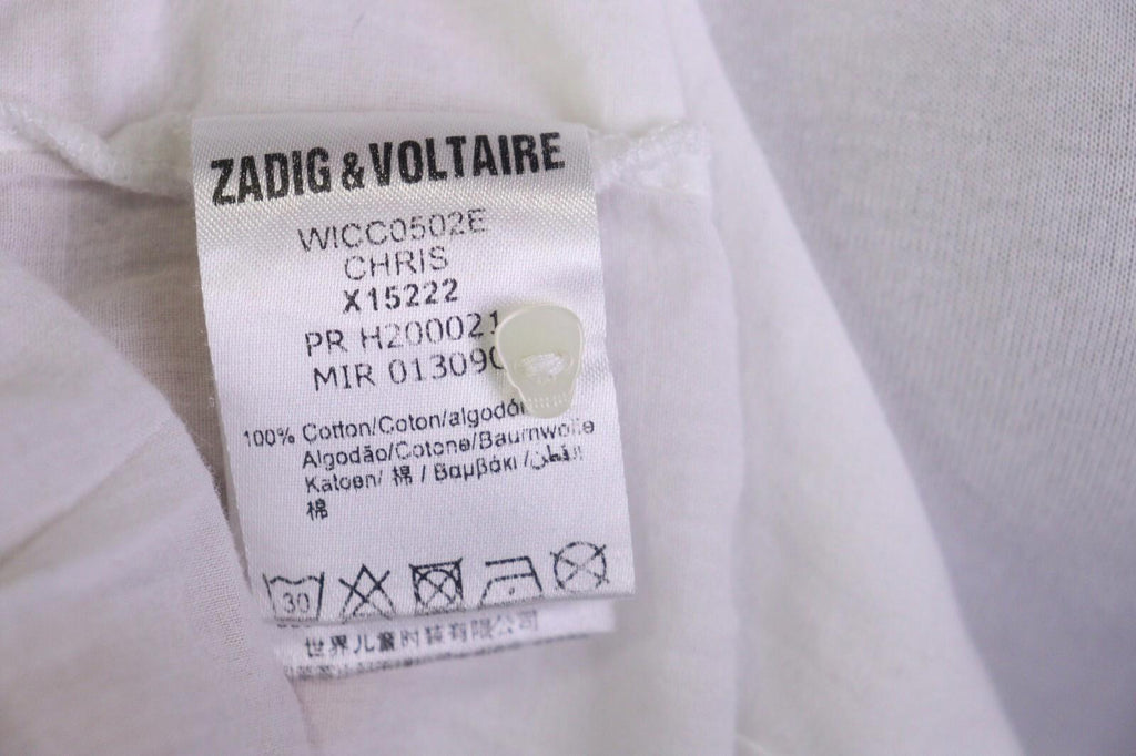 ZADIG & VOLTAIRE White Long Sleeve Button Down Lace Top Blouse Shirt – Size 16-M
