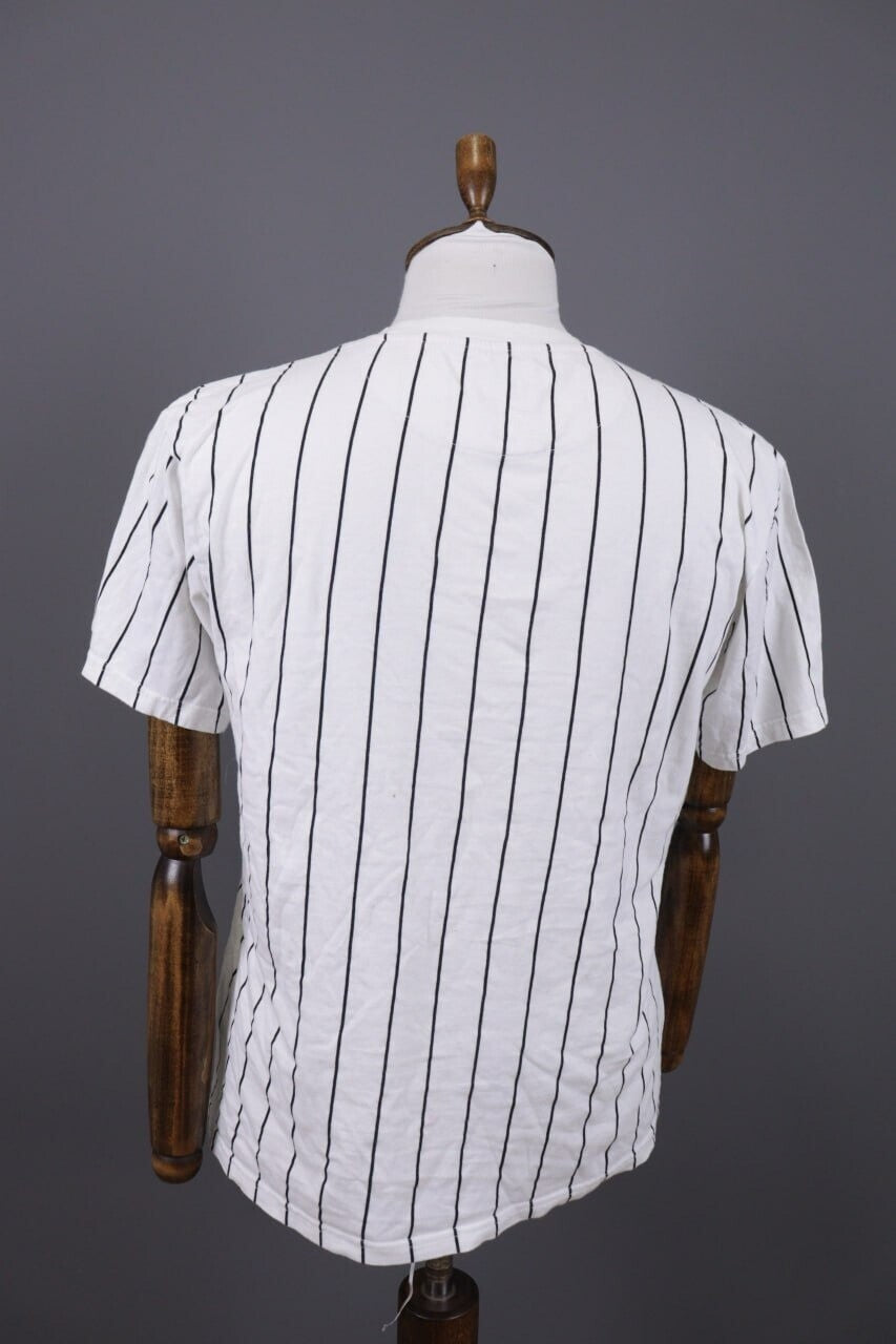 Karl Kani White Embroidered Summer Big Logo Short Sleeve T-shirt – Size XS