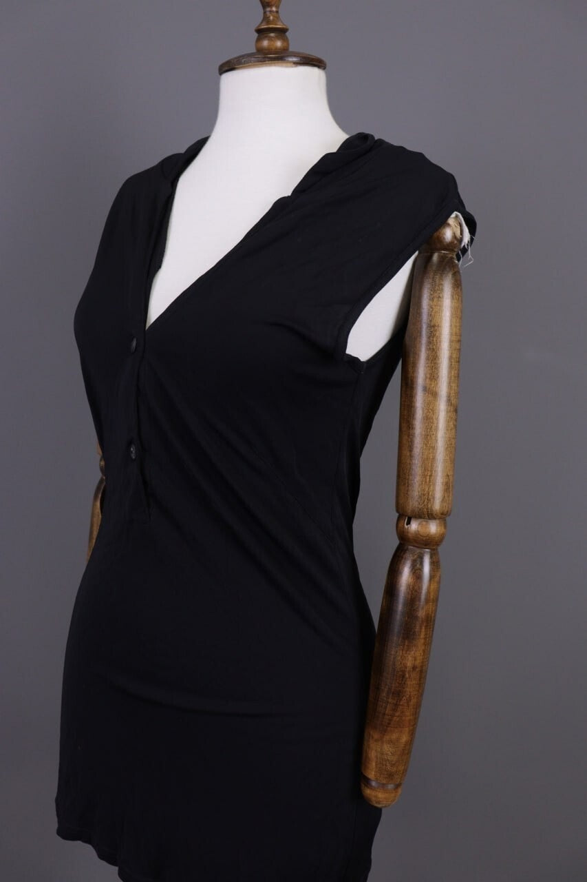 Transit Par Such 131 Black Sleeveless Bodycon Tunic Dress – Size 3