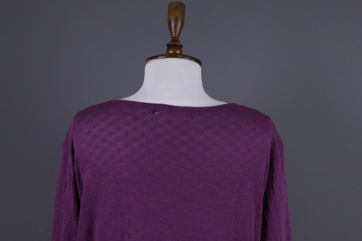 Gudrun Sjoden Purple Long Sleeve Top Shirt Pullover – Size XL