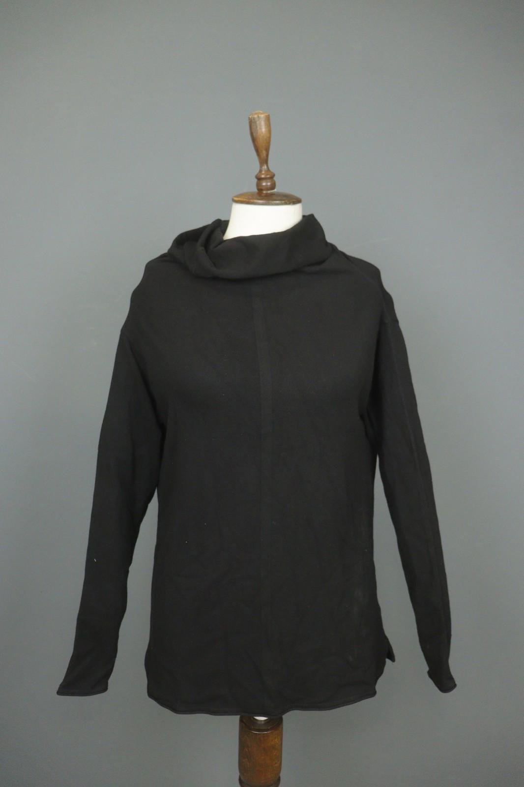 ANNETTE GOERTZ Black Classic Long Sleeve Cowl Neck Pullover Sweatshirt – Size L