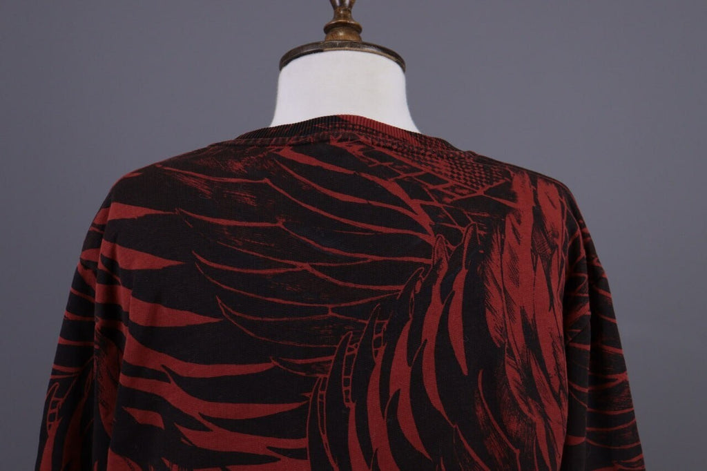Just Cavalli Red Floral Crew Neck Sweatshirt Jumper Sweater – Size L