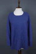 GUDRUN SJODEN Blue Striped Long Sleeve Top Blouse – Size M