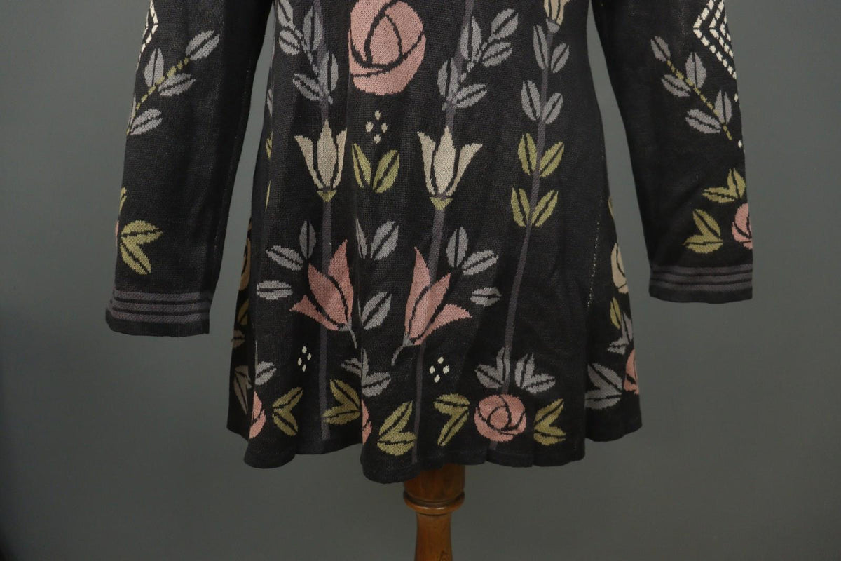 GUDRUN SJÖDEN Multicolor Floral Long Sleeve Button Front Cardigan Sweater – Size M