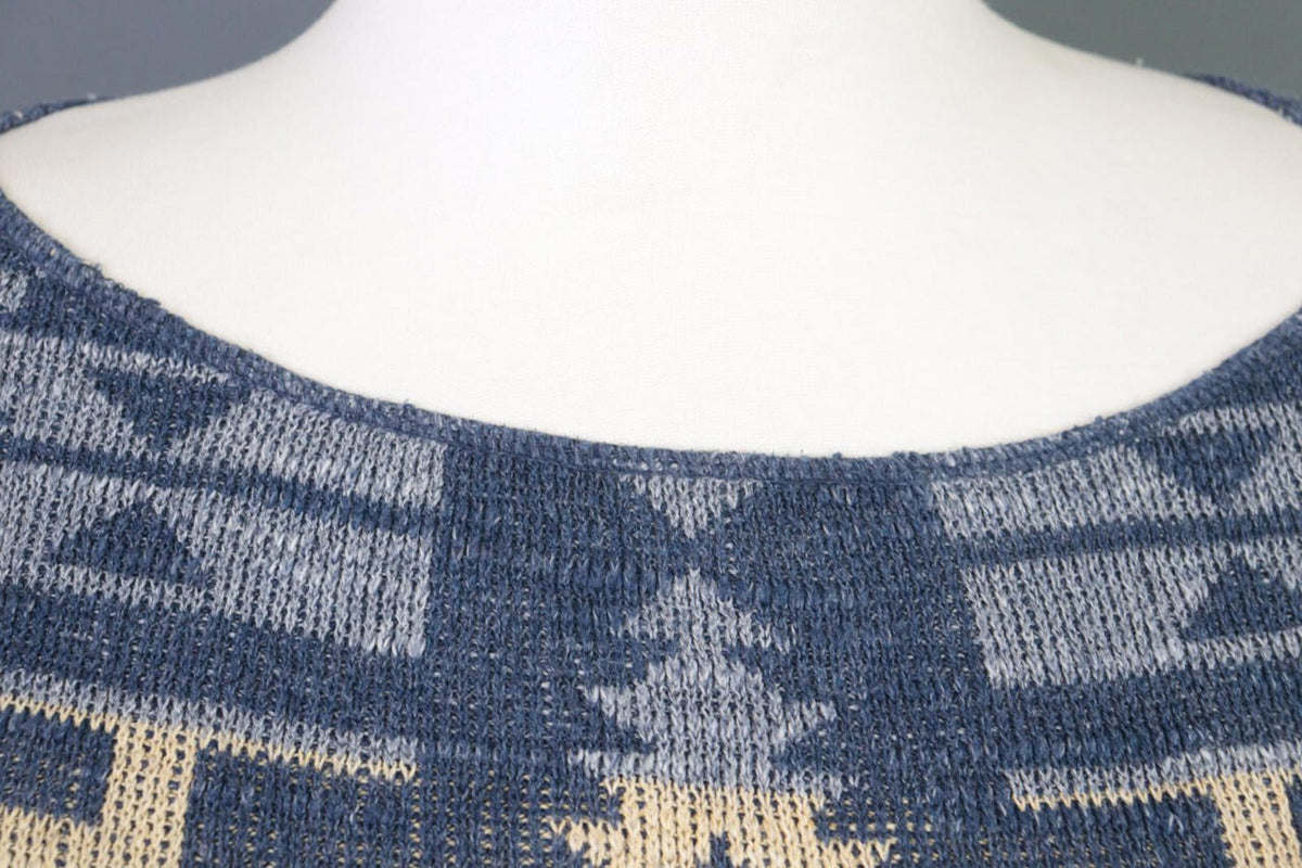DENIM&SUPPLY RALPH LAUREN Blue Aztec Print Knit Sweater – Size XS