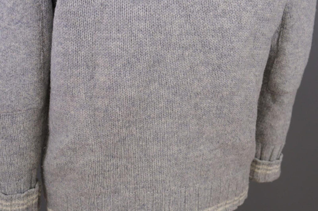 DEVOLD Gray Vintage Fair Isle Turtle Neck Wool Knit Ski Sweater – Size M