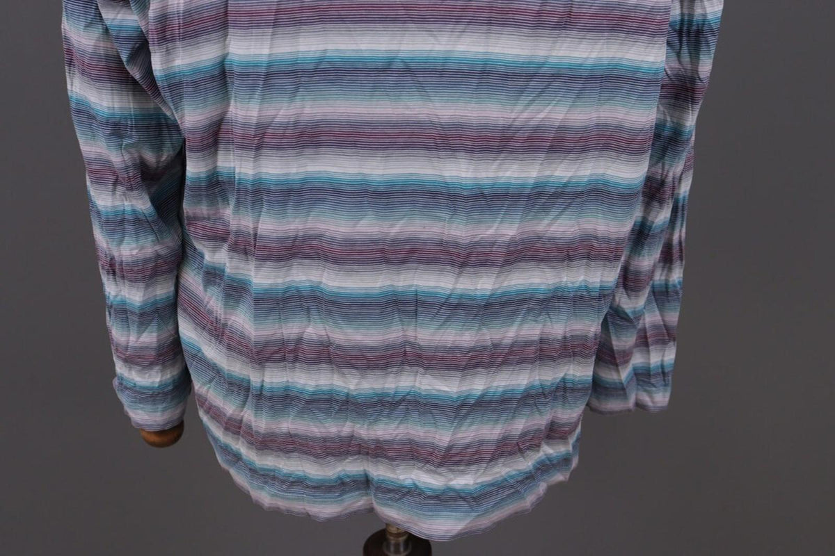 MISSONI UOMO Multicolor Striped Henley Knit Sweater – Size 54