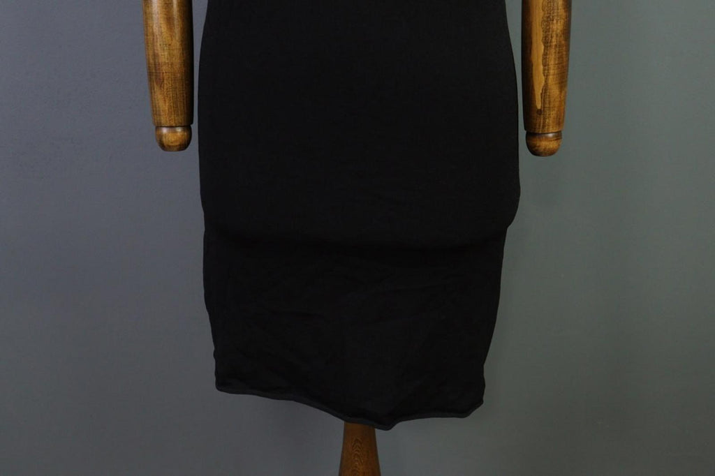 SARAH PACINI Black Cowl Neck Sleeveless Party Cocktail Bodycon Dress – Size M/L