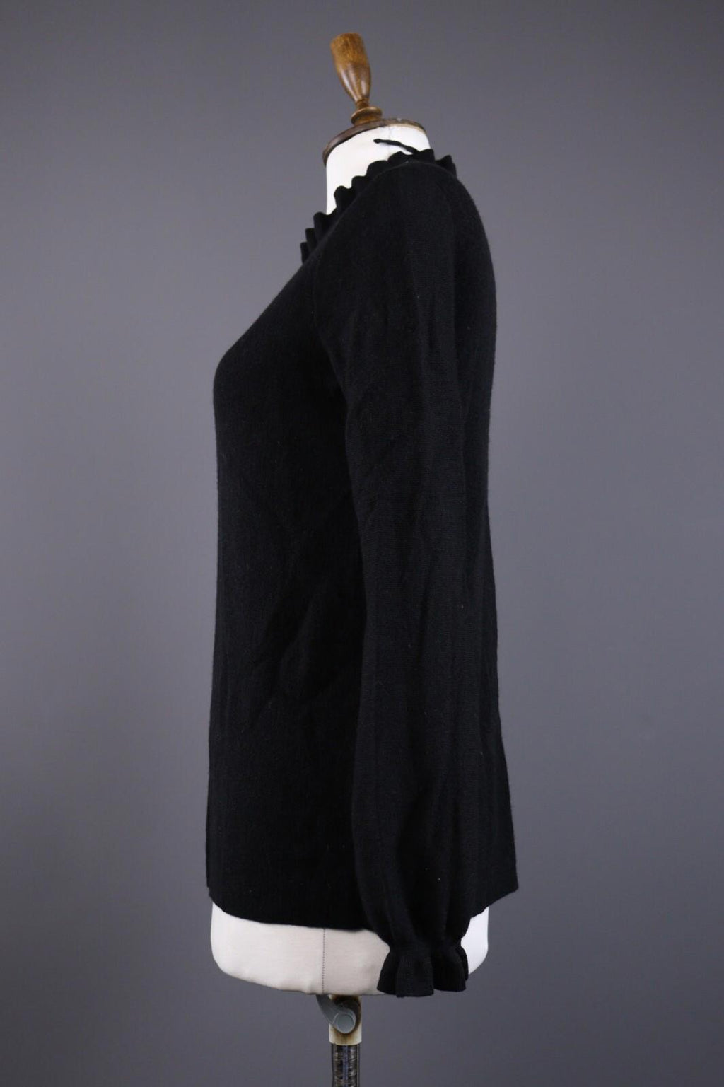 COS Black Wool Designer Long Sleeve Sweater – Size S