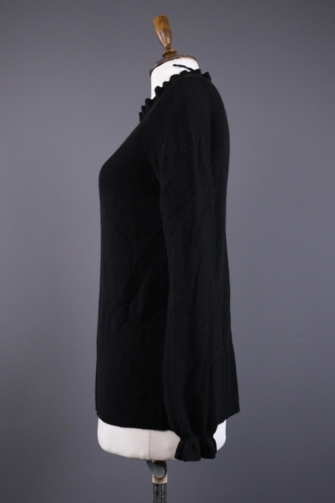 COS Black Wool Designer Long Sleeve Sweater – Size S