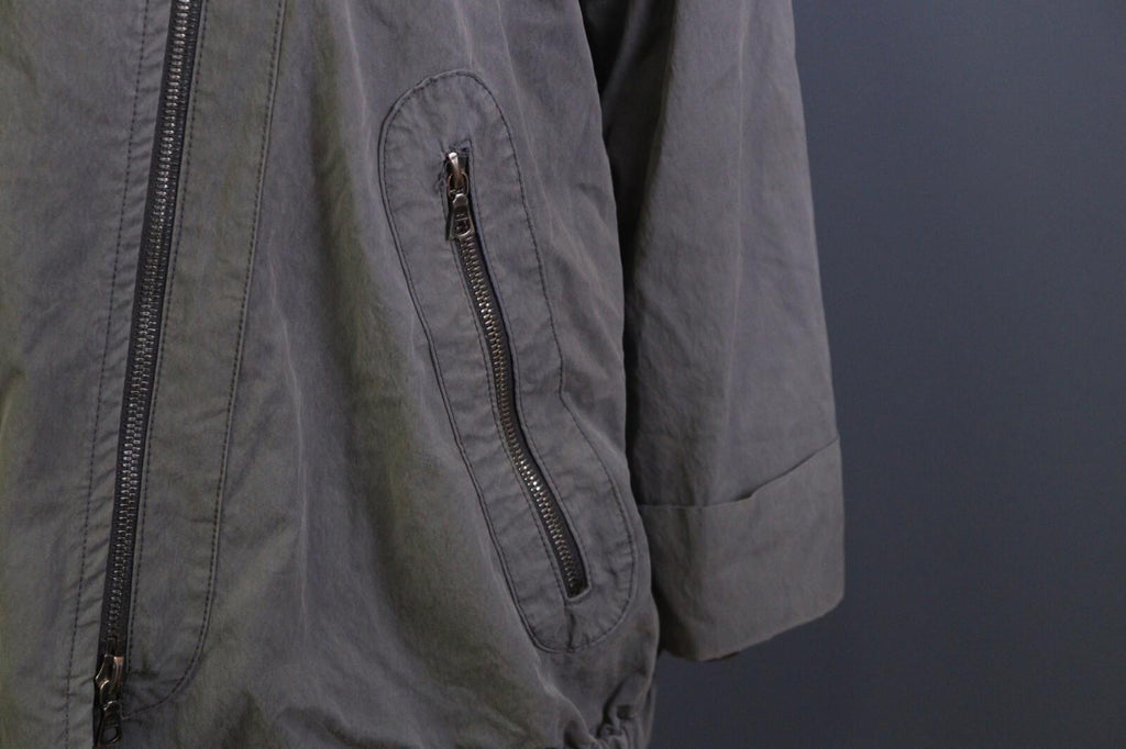 OSKA Gray Long Sleeve Full Zip Collared Pockets Oversized Jacket – Size 1