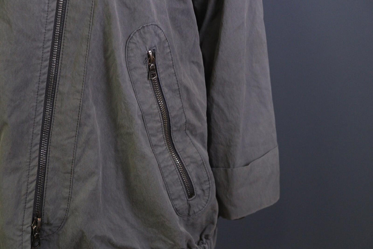 OSKA Gray Long Sleeve Full Zip Collared Pockets Oversized Jacket – Size 1