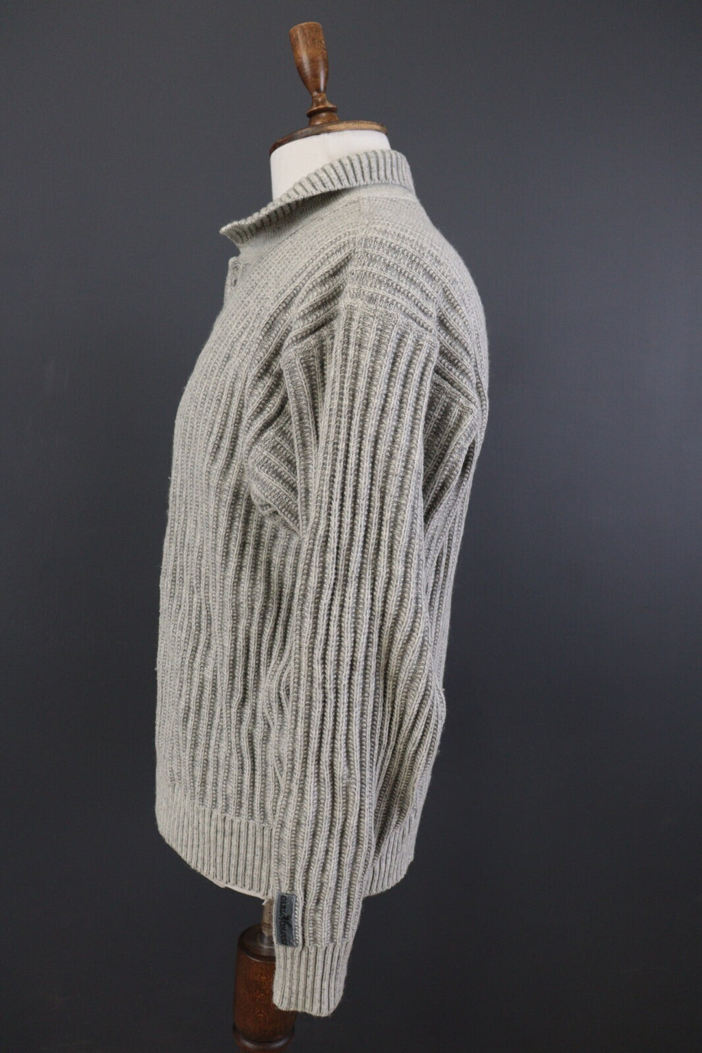 Carlo Colucci Limited Japan Gray Polo Neck Ribbed Sweater – Size L US 42 EU 52