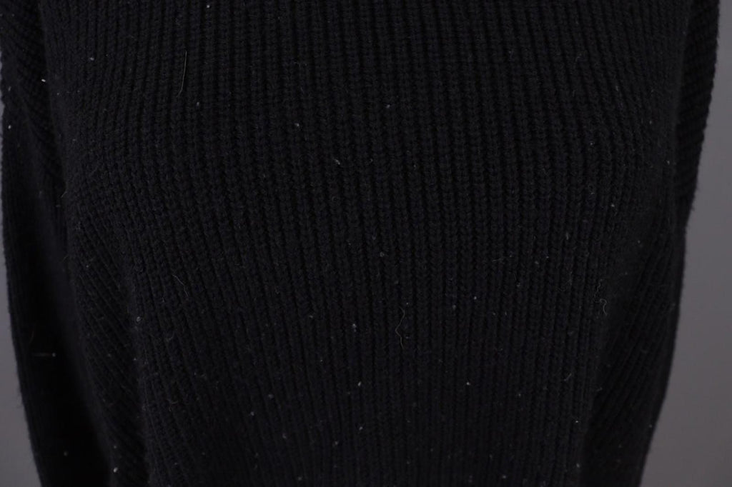 RUNDHOLZ Black Tight Knitted Crew Neck Long Sleeve Pullover Sweater – Size M