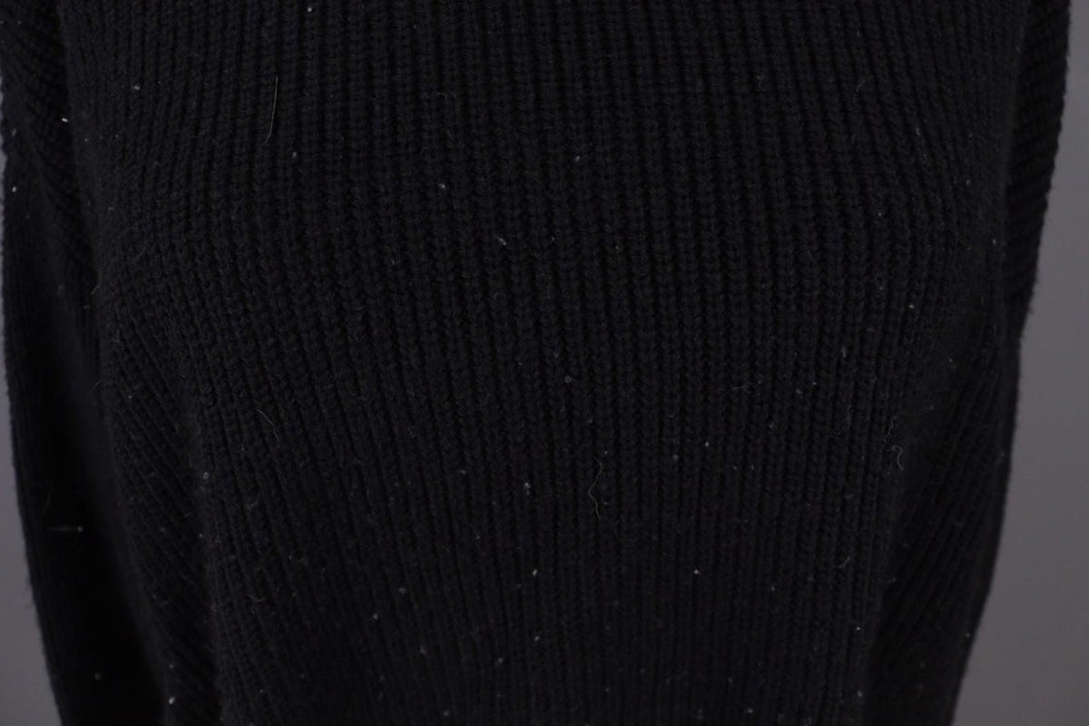 RUNDHOLZ Black Tight Knitted Crew Neck Long Sleeve Pullover Sweater – Size M