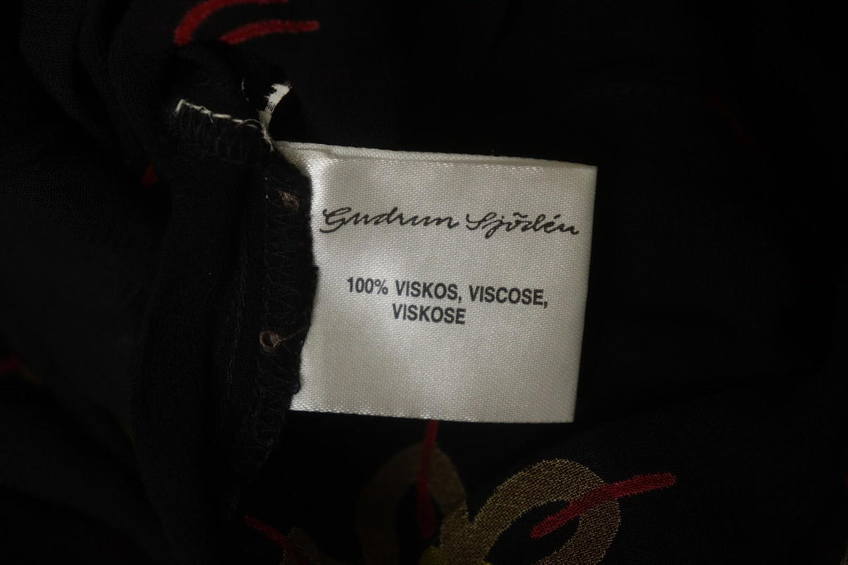 GUDRUN SJÖDEN Multi Floral Viscose Long Sleeve Button Front Shirt Dress – Size M