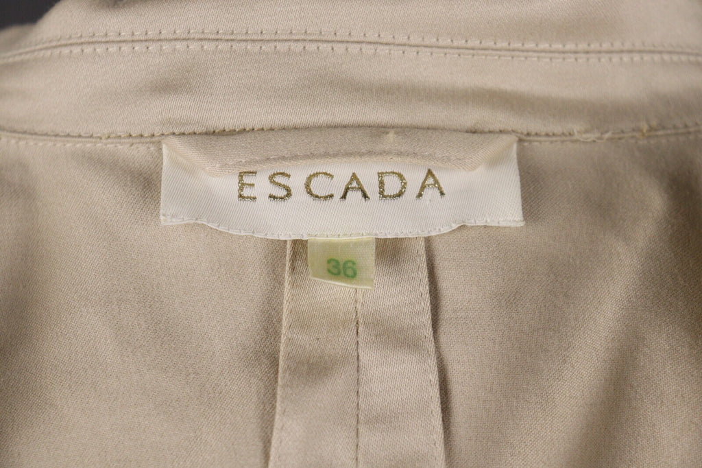 Escada Beige Formal Skirt Suit 2 Piece Blazer Jacket – Size 36