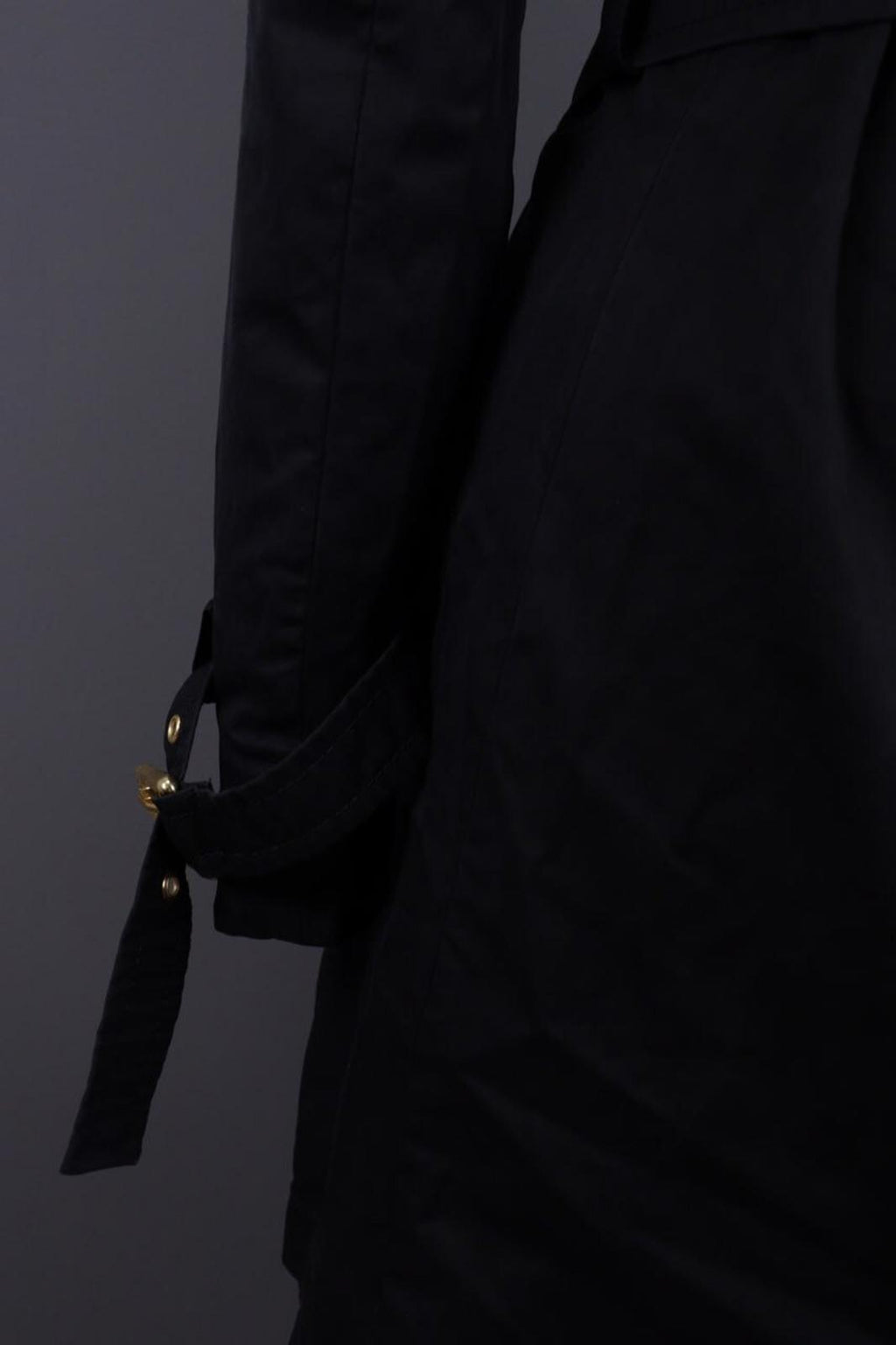 WEEKEND MAX MARA Black Double Breasted Belted Trench Coat – Size I 44 / GB 12 / S