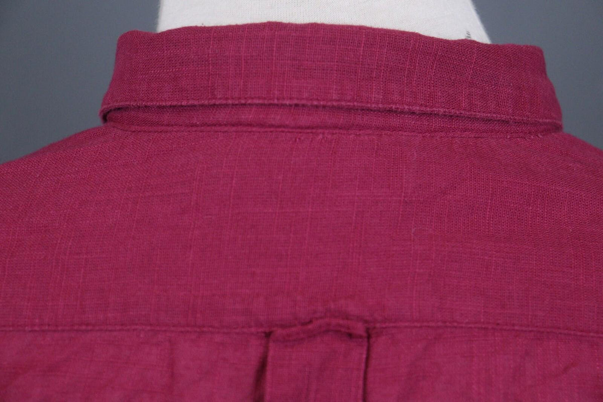 GUDRUN SJODEN Red Long Sleeve Button Front Shirt Dress – Size M