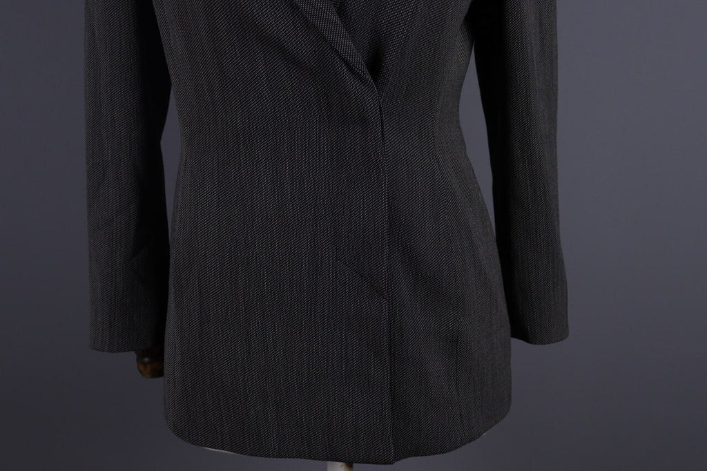 Max Mara Gray Wool Double Breasted Two Button Blazer Jacket – Size 40 / S