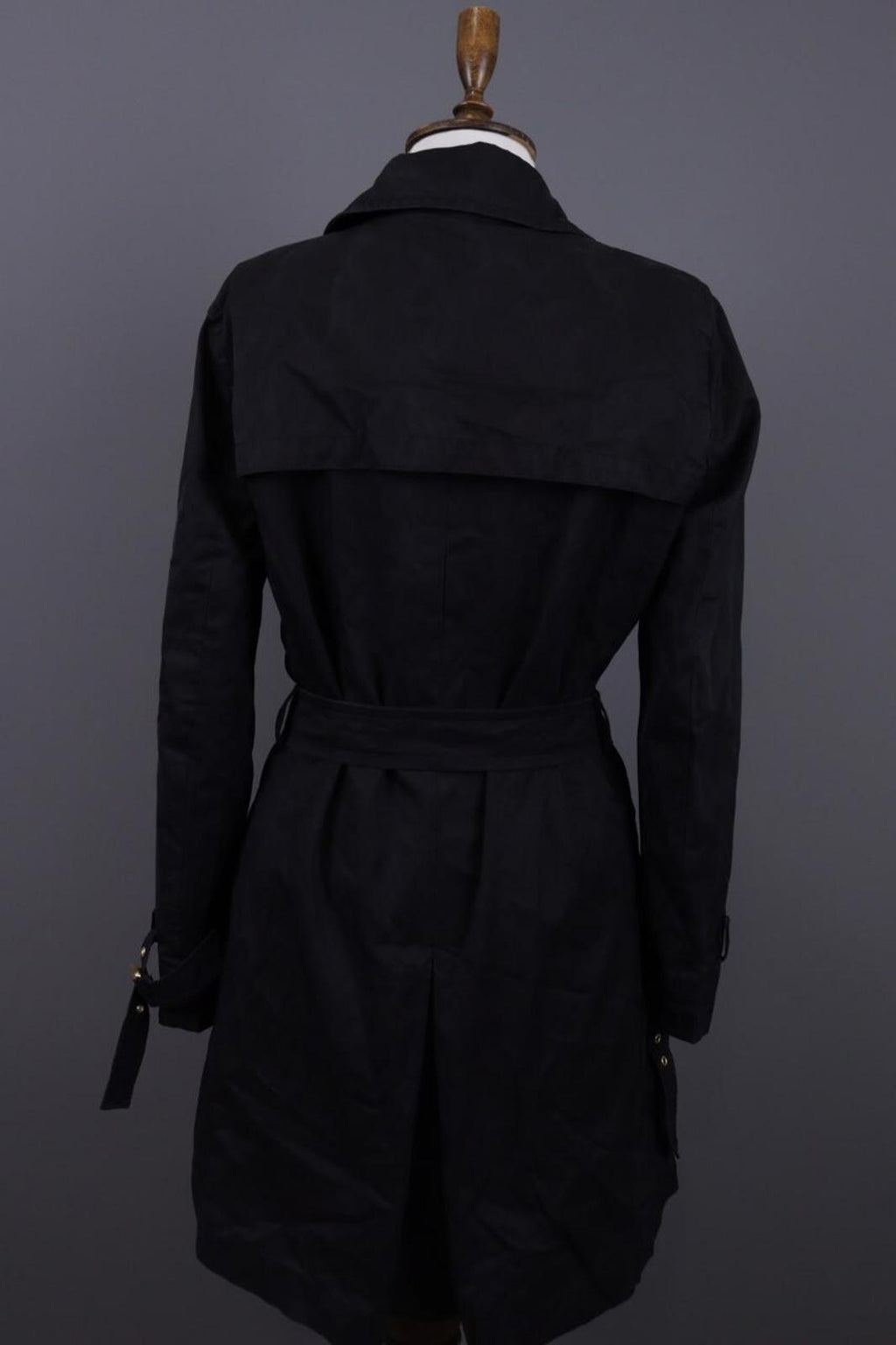 WEEKEND MAX MARA Black Double Breasted Belted Trench Coat – Size I 44 / GB 12 / S
