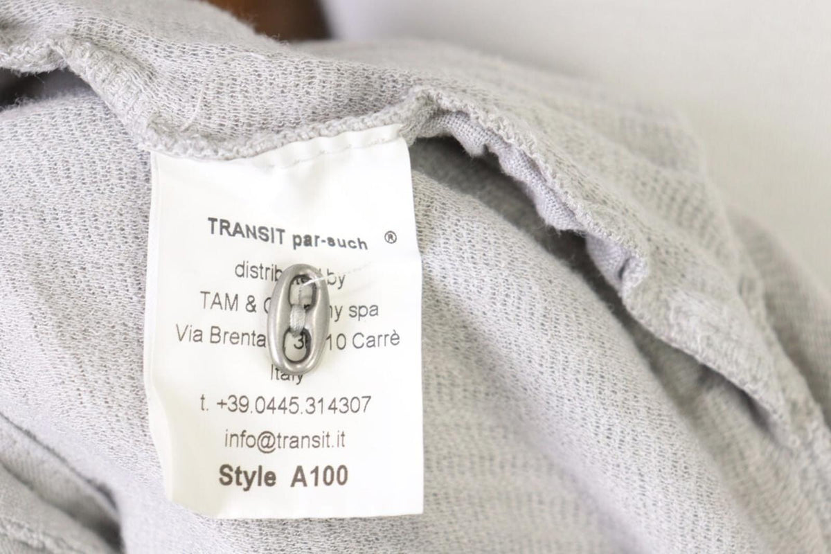 TRANSIT PAR SUCH Gray Linen Lagenlook Long Cardigan Sweater – Size 2