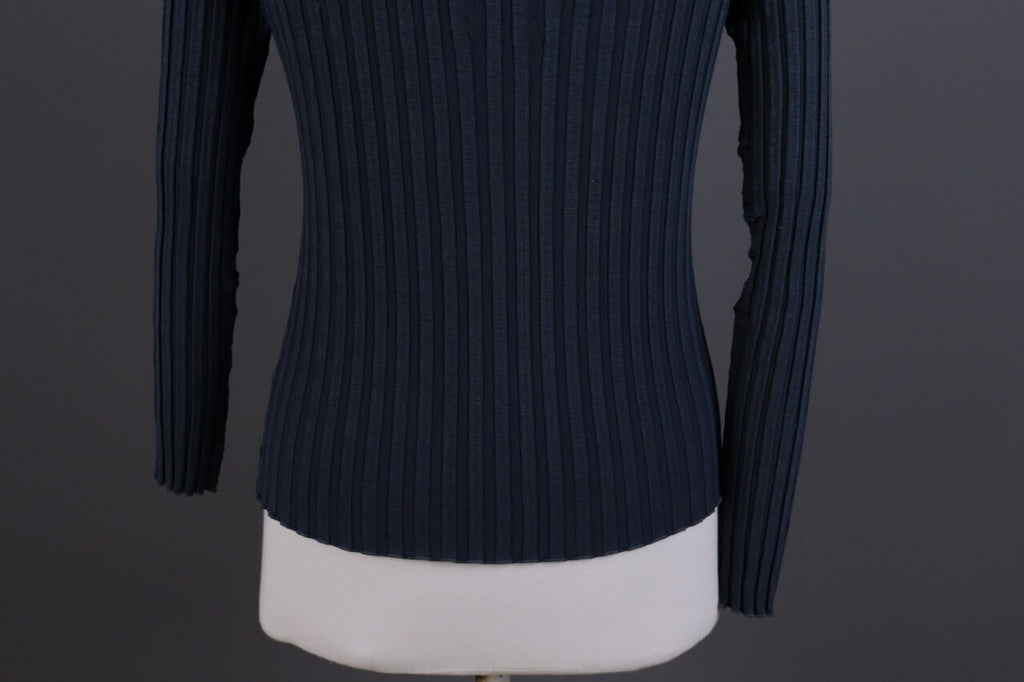 Transit Par Such 212 Blue Ribbed Long Sleeve Top Shirt – Size 1 / S