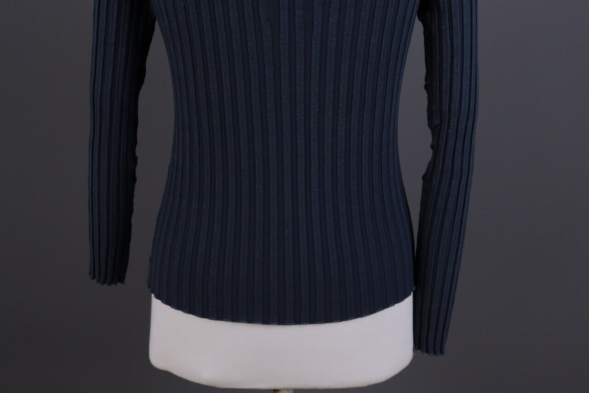 Transit Par Such 212 Blue Ribbed Long Sleeve Top Shirt – Size 1 / S