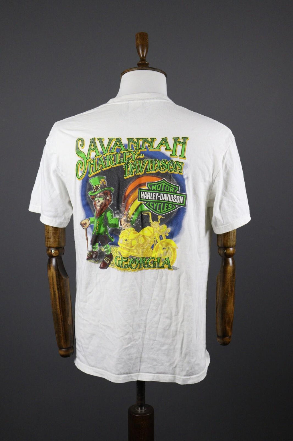 HARLEY DAVIDSON SZVANNAH White Big Logo Short Sleeve T-Shirt – Size L