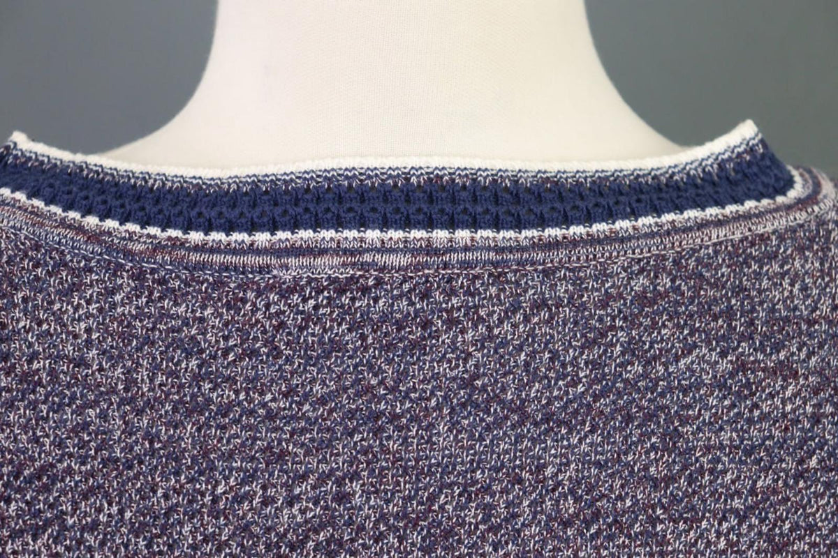 CHANEL Multicolor Knitted Crew Neck Short Sleeve Pullover Sweater – Size S / M