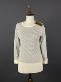 LAUREN JEANS COMPANY RALPH LAUREN Striped Elbow Patches Sweater – Size M