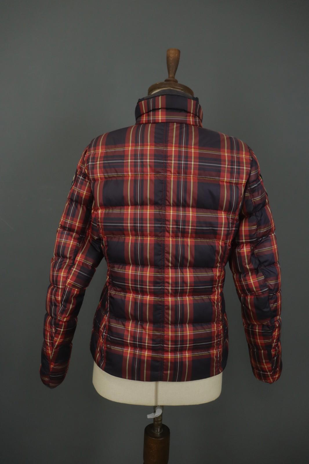 NAPAPIJRI Multicolor Plaid Long Sleeve Mock Neck Full Zip Puffer Jacket – Size M