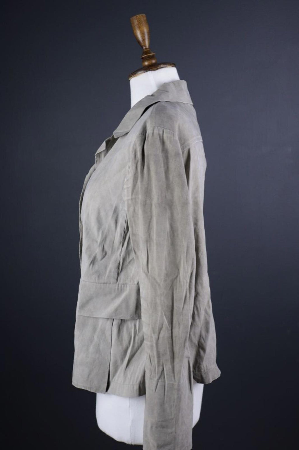 ANNETTE GORTZ Gray Linen Lightweight Blazer Jacket – Size 38 / M