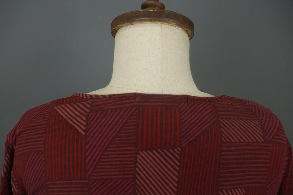 GUDRUN SJODEN Multicolor Geometric Lyocell Baloon Sleeve Shift Dress – Size M