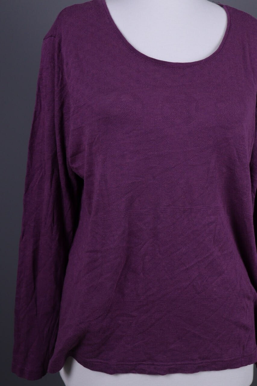 Gudrun Sjoden Purple Long Sleeve Top Shirt Pullover – Size XL